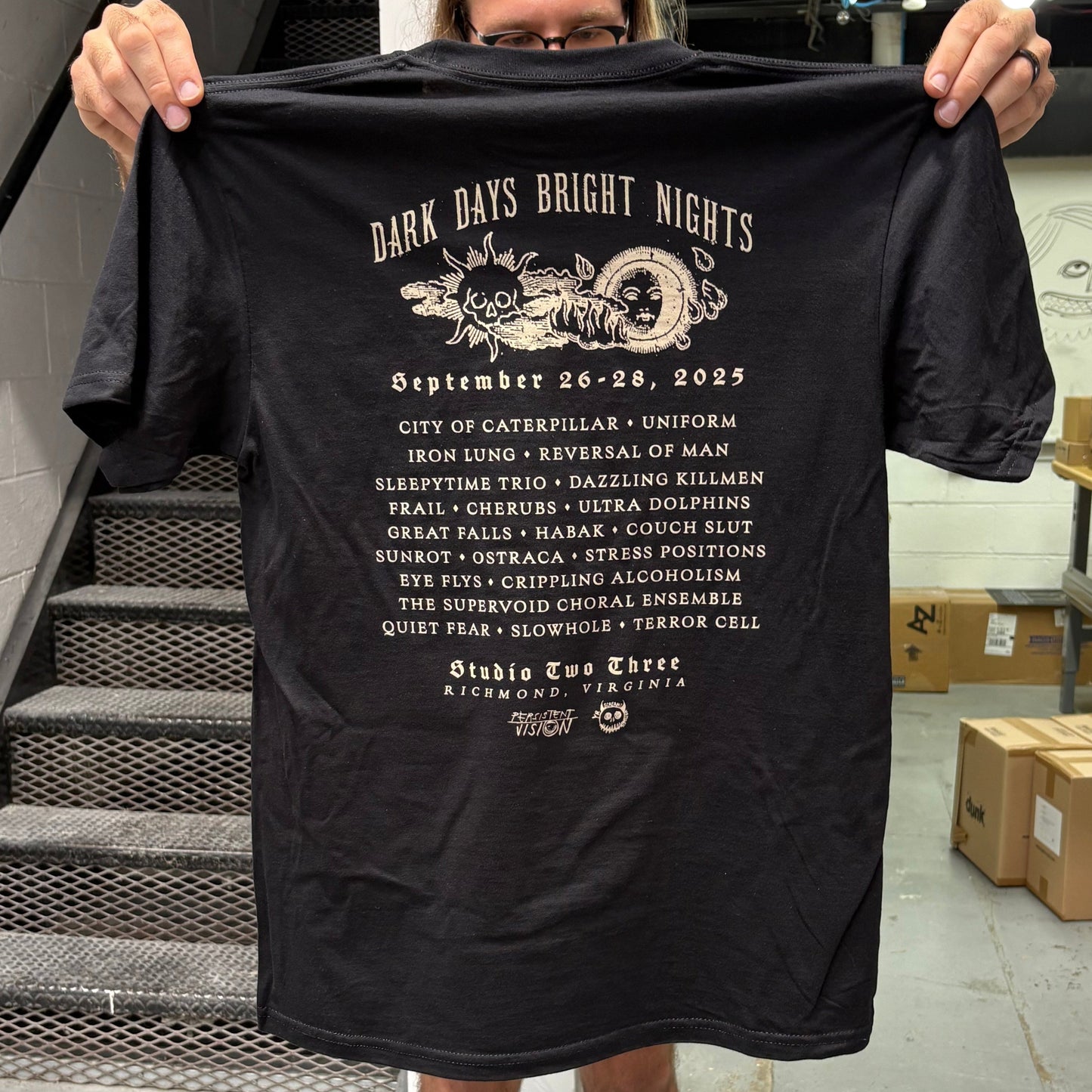 Dark Days Bright Nights 2025 Small T-Shirt