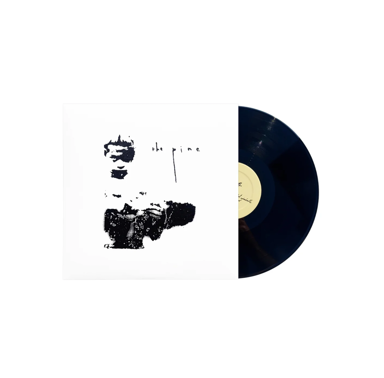 Vinyl record with a black and white illustration on the cover