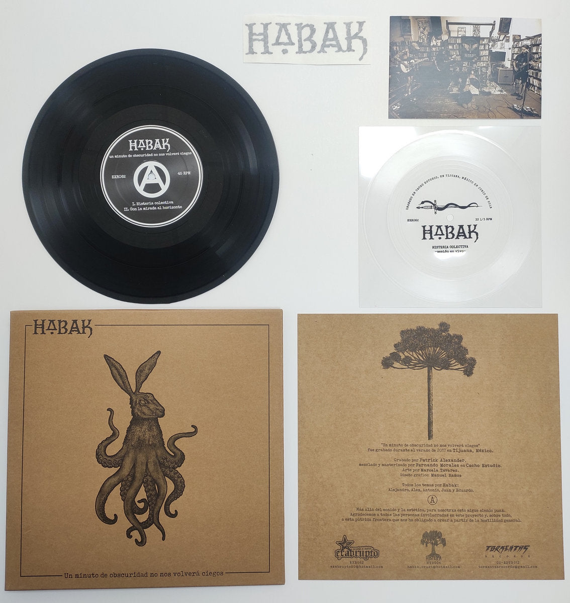 Habak "Un Minuto de Obscuridad No Nos Volverá Ciegos" 10" + 7" Flexi