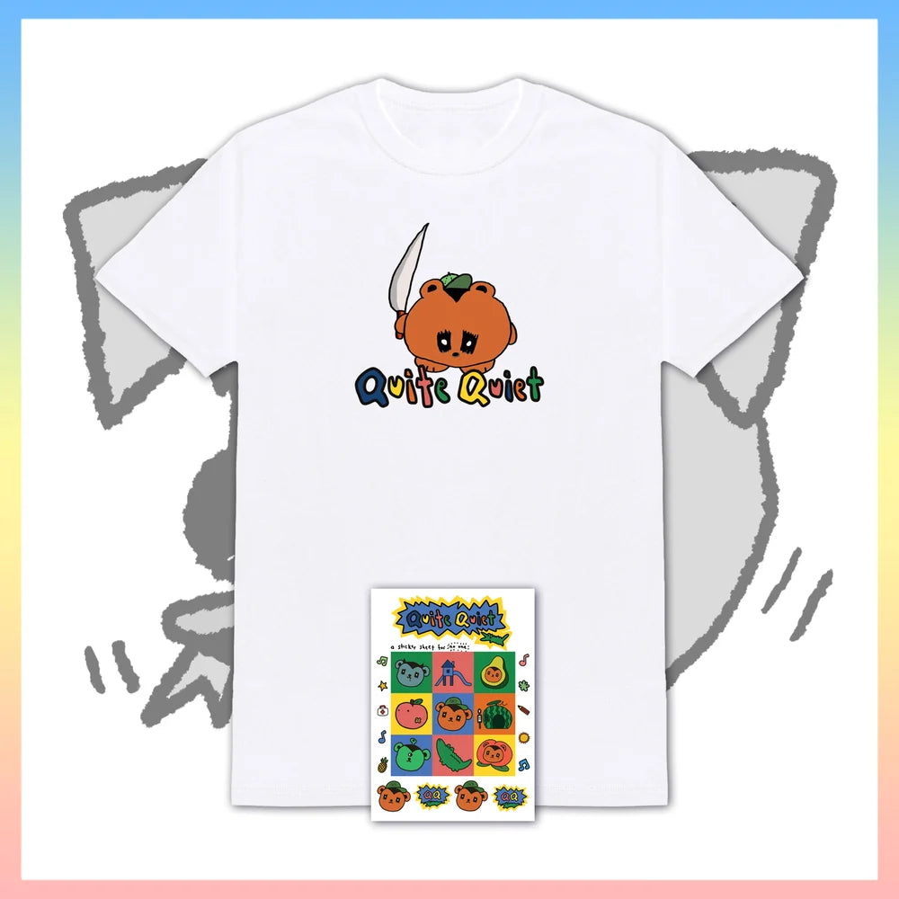 Quite Quiet - Killer Bear - T-Shirt & A5 Sticker Sheet