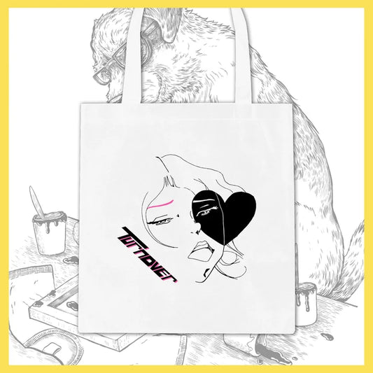 Turnover "Anime Heart Face" Tote Bag