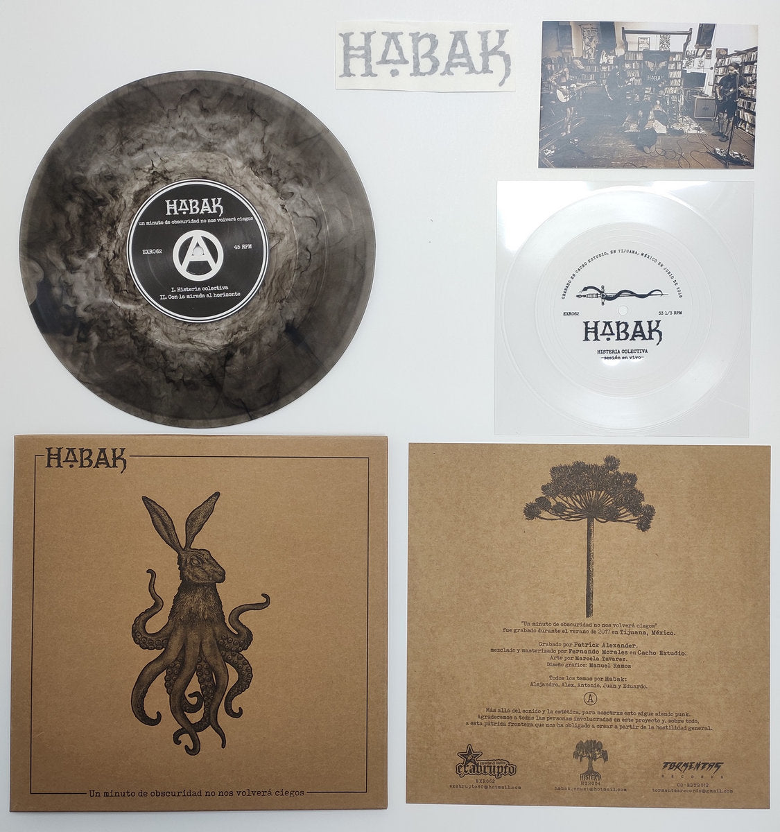 Habak "Un Minuto de Obscuridad No Nos Volverá Ciegos" 10" + 7" Flexi